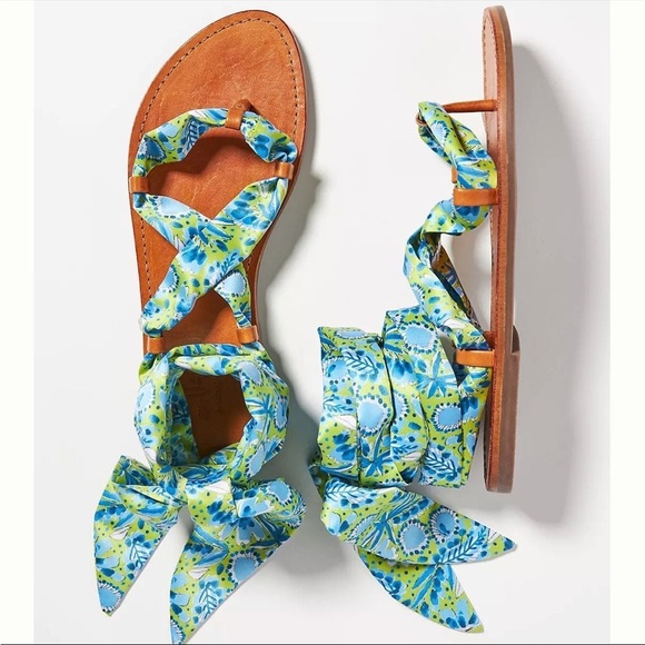 Anthropologie Scarf Gladiator Sandals - Picture 2 of 6